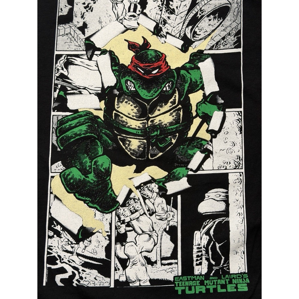 Brisco Brands Eastman Laird TMNT Raphael Comic Graphic Tee Black Mens M NWT